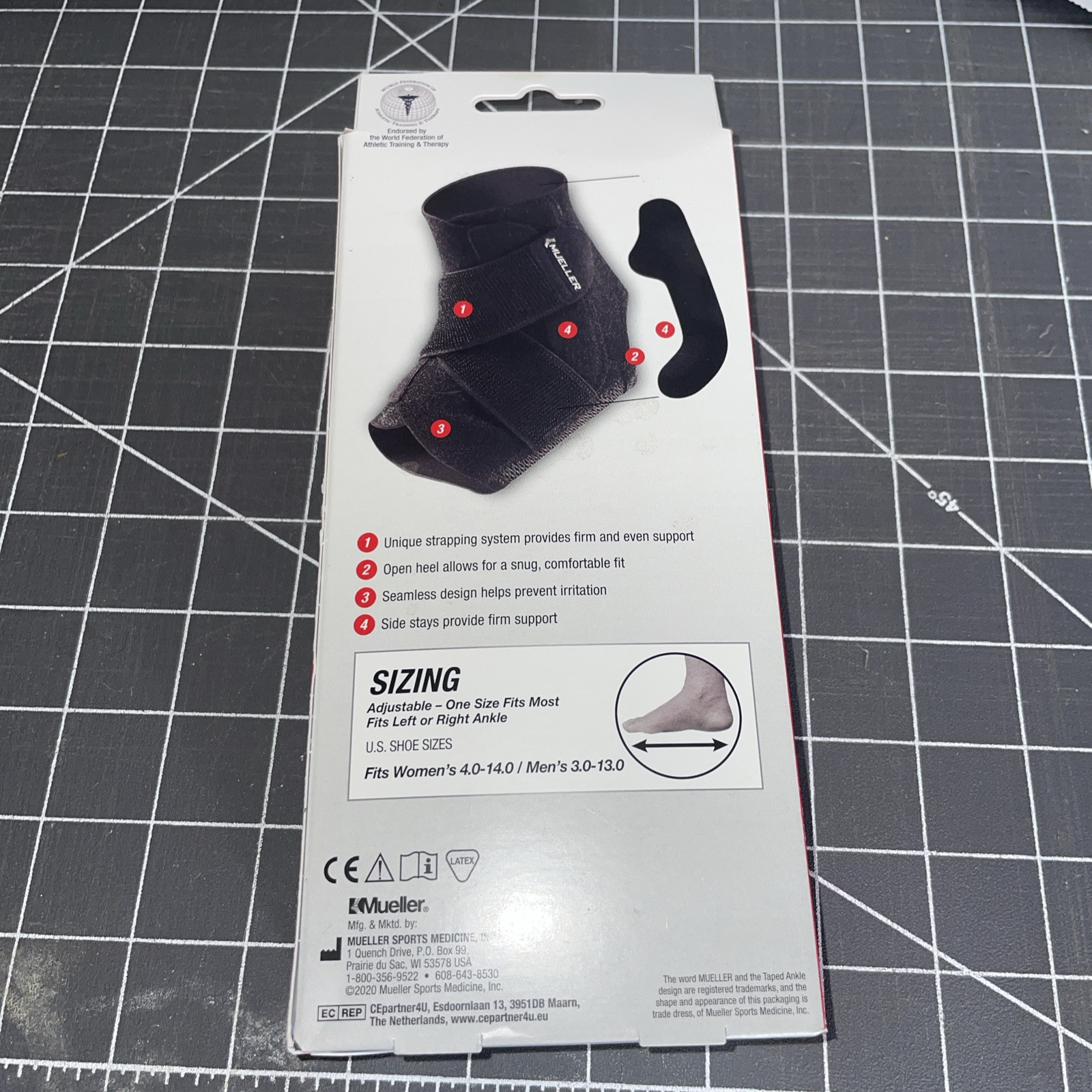 Mueller Adjustable Ankle Support/ Stabilizer Black – OSFM (NIB)