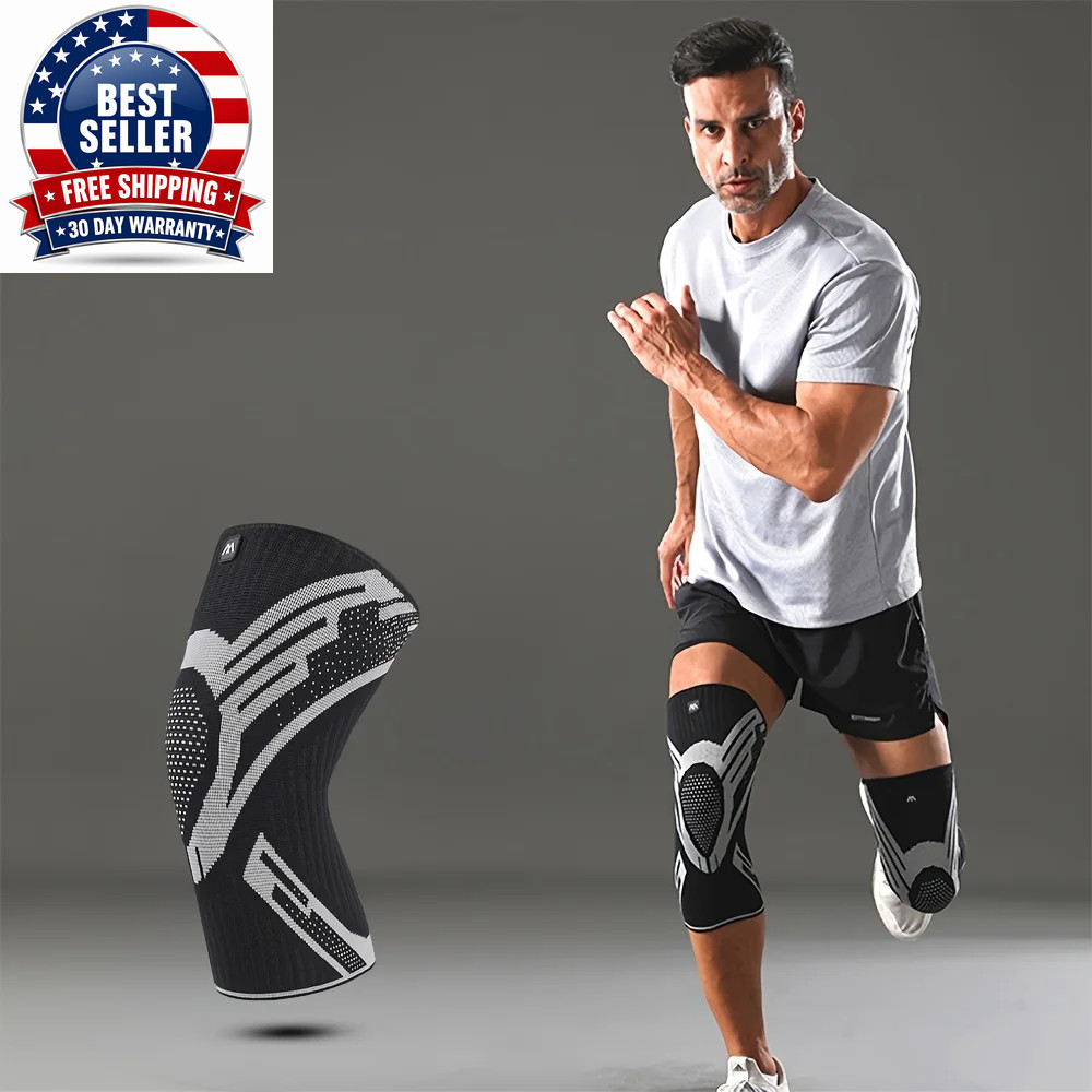 1 Pcs Compression Knee Support Sleeve Elastic Breathable Knee Pads Brace Springs