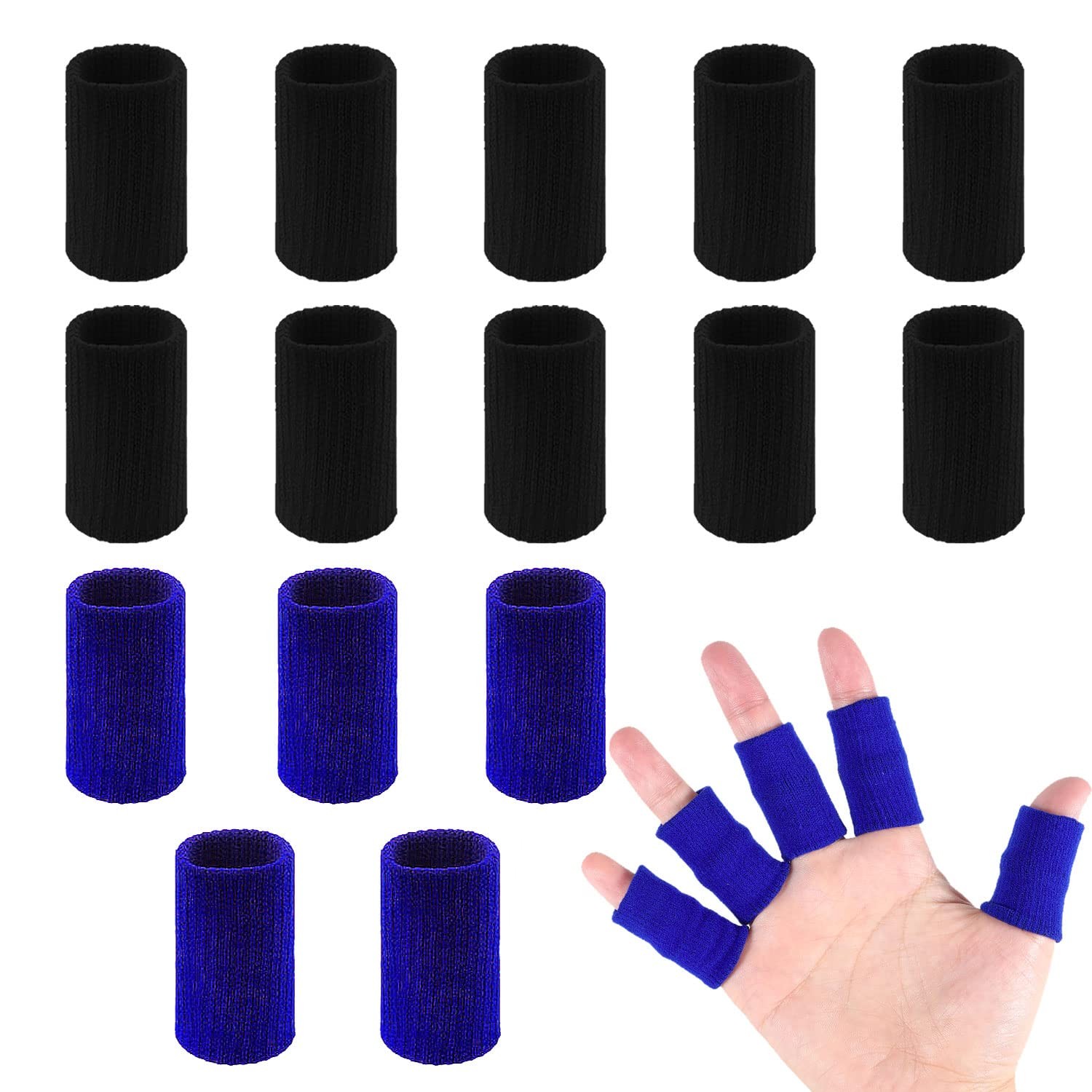 20 Pcs Elastic Thumb Finger Sleeves Protectors for Relieving Pain Arthritis