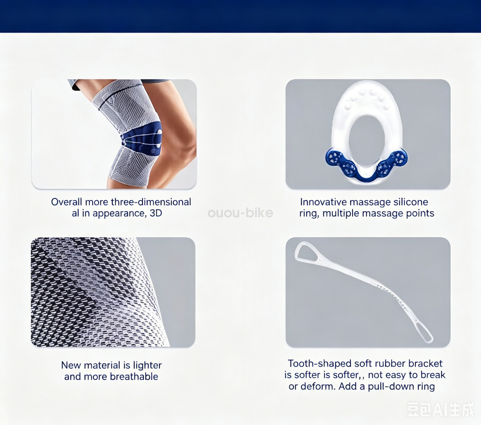 3D Knit Knee Compression Sleeve Silicone Gel Pad for Sports Joint Pain Relief