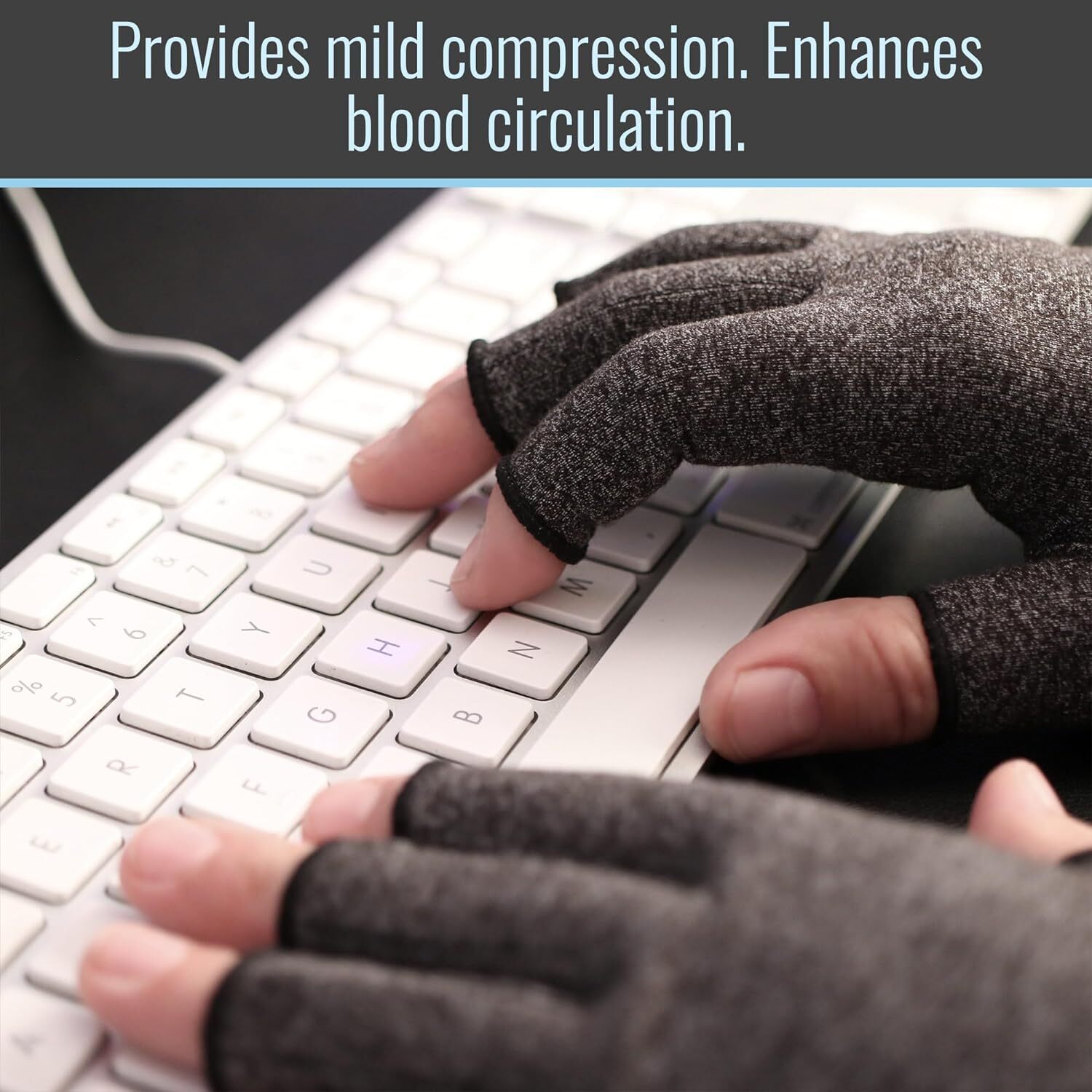 Half Finger Copper Arthritis Compression Gloves Hand Support Joint Pain Relief