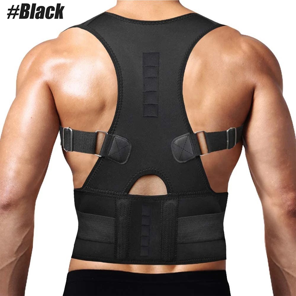 Posture Corrector Support Magnetic Back Shoulder Brace Belt Band For Men Women