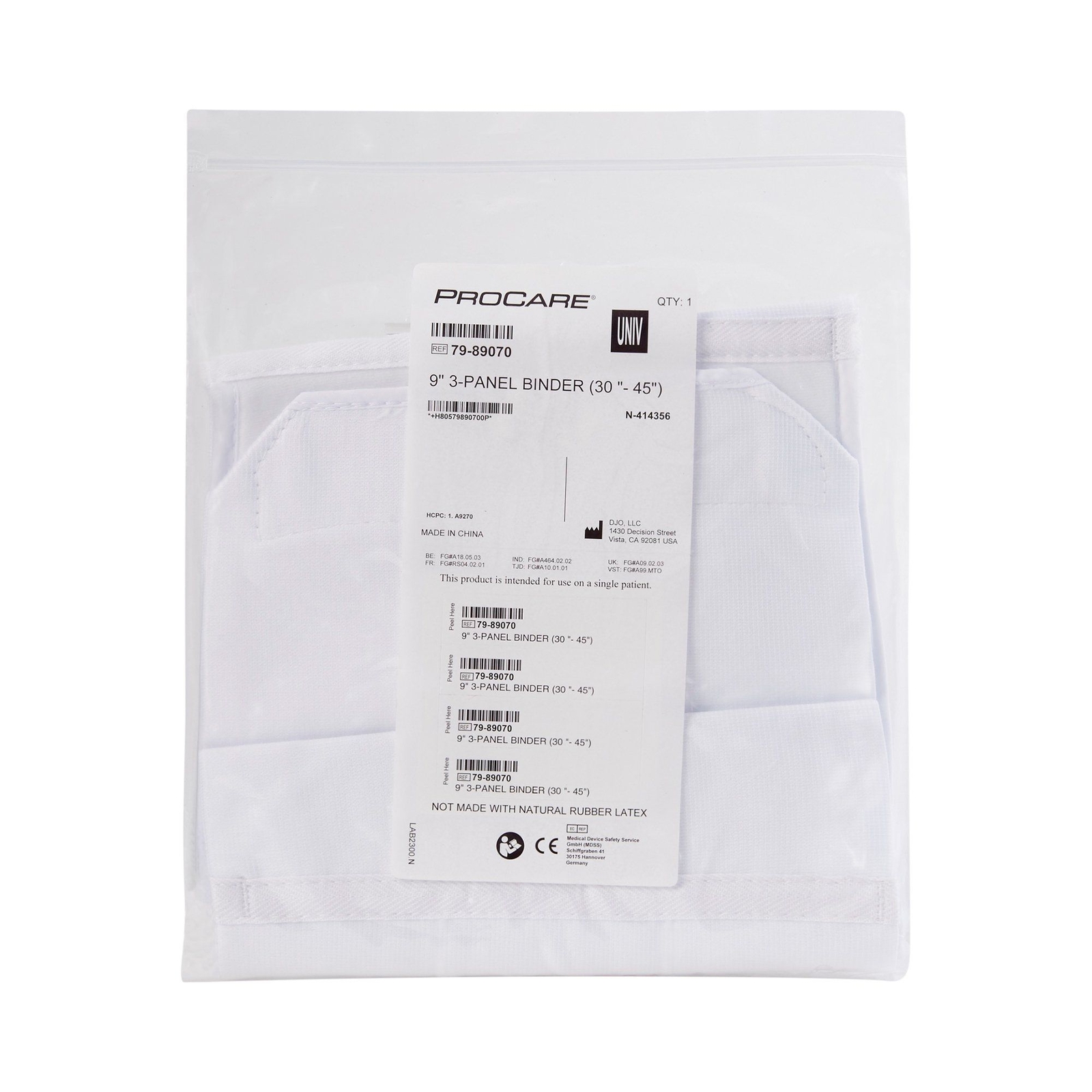 Procare 3-Panel Abdominal Support, One Size Fits Most, 9-Inch Height (EA/1)