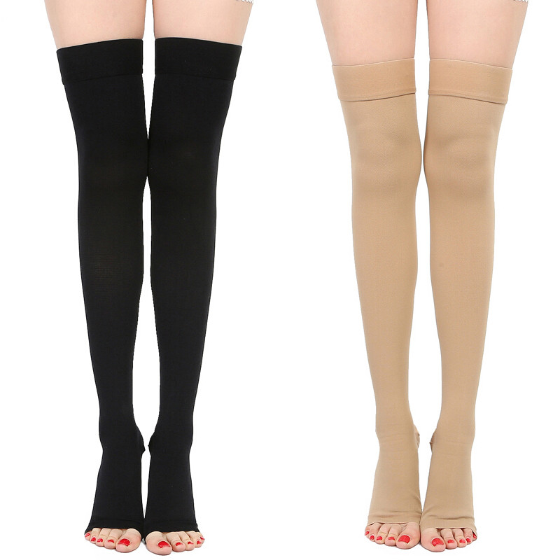 Compression Stockings 23-32 mmHg Men Women Thigh High Varicose Veins Edema Socks