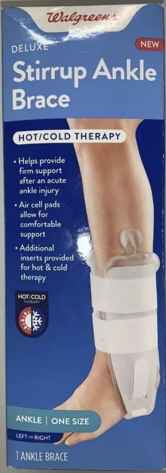 New Deluxe Adjustable Stirrup Ankle Brace, One Size Fits Left Or Right FREE SHIP
