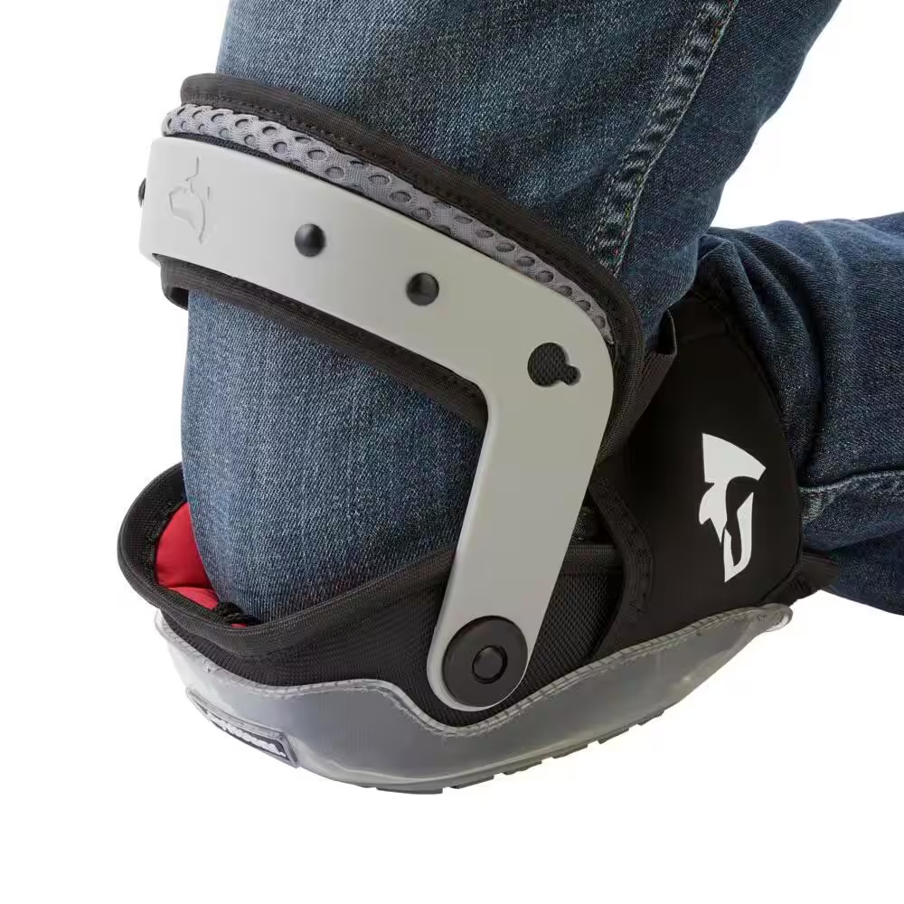 Gray Gel Soft Cap Articulating Hinge Knee Pad with Adjustable Straps