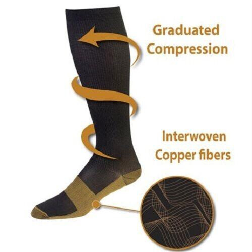 Best Graduated Compression Socks (1-3 Pairs) Black S-XXL 15-20mmHg Men’s Women’s
