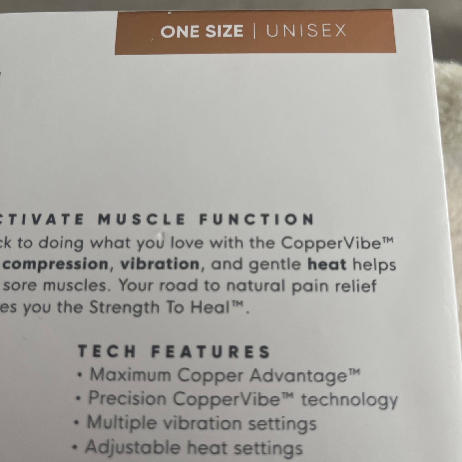 Copper Compression Back Wrap Vibration Heat Settings Copper Infused Pain Relief