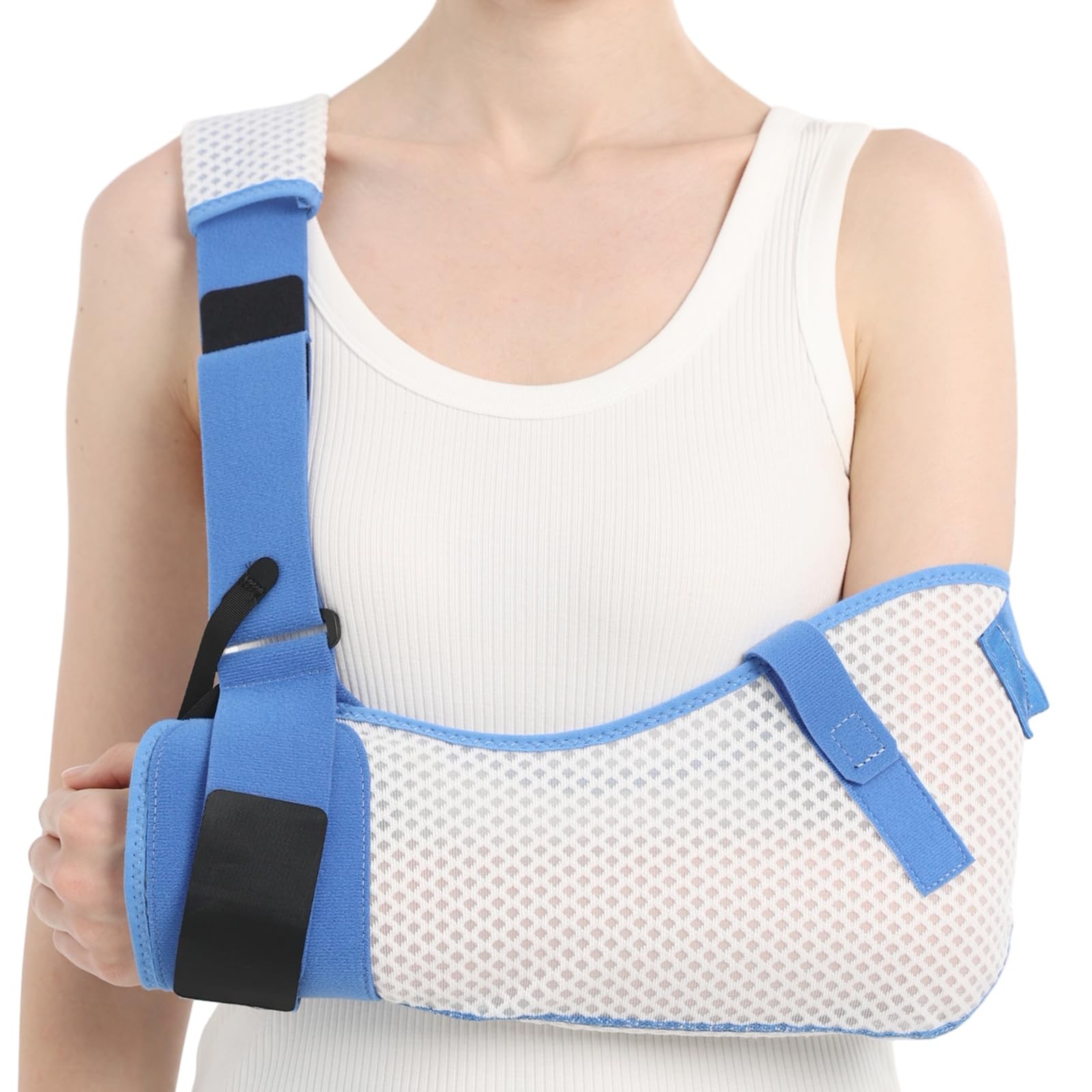 Arm Sling for Shoulder Injury with Waist Strap – Immobilizer Brace for Sleepi…