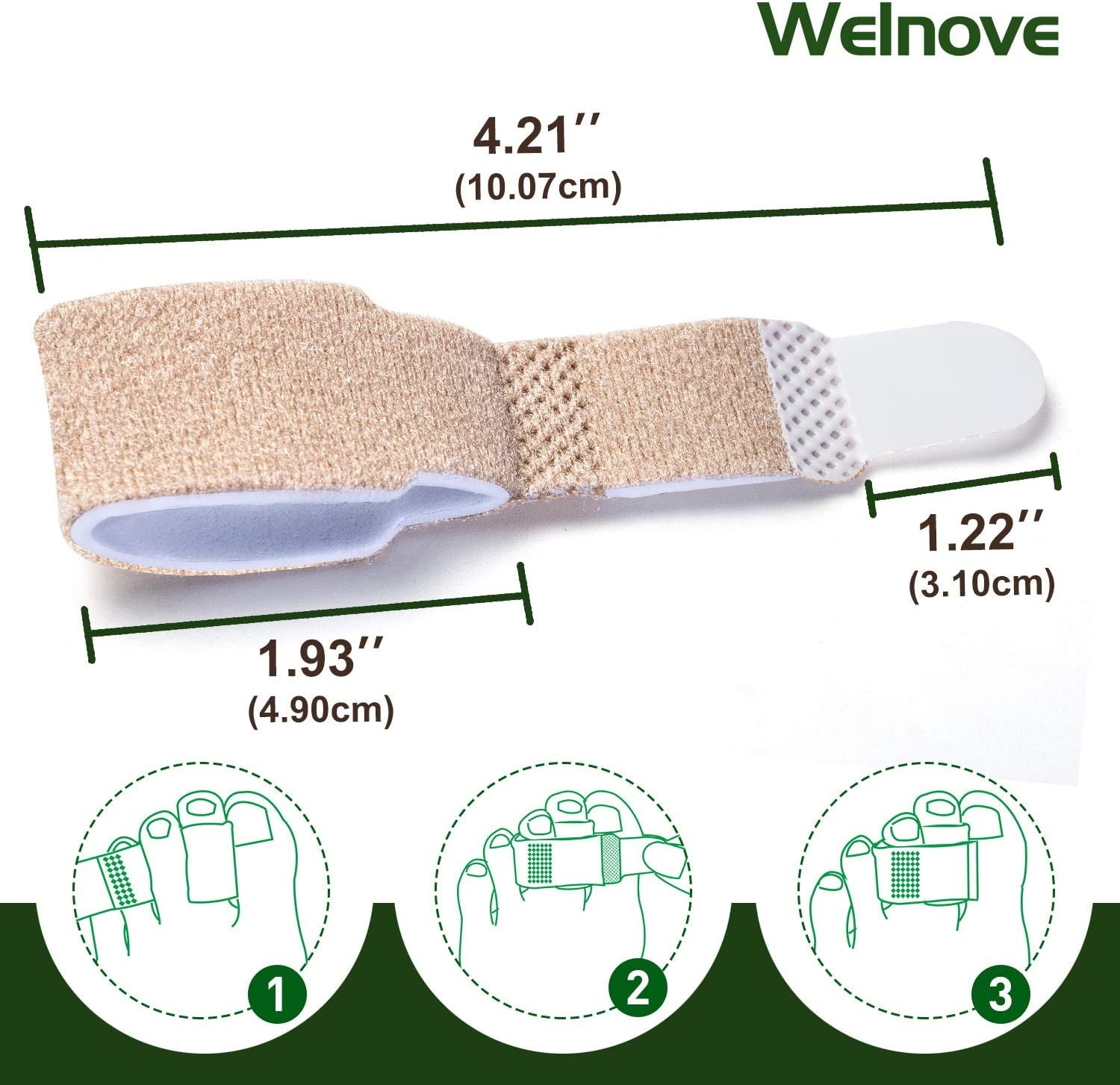 Welnove 6Pcs Hammer Toe Straightener, Splints, 6 Count (Pack of 1)