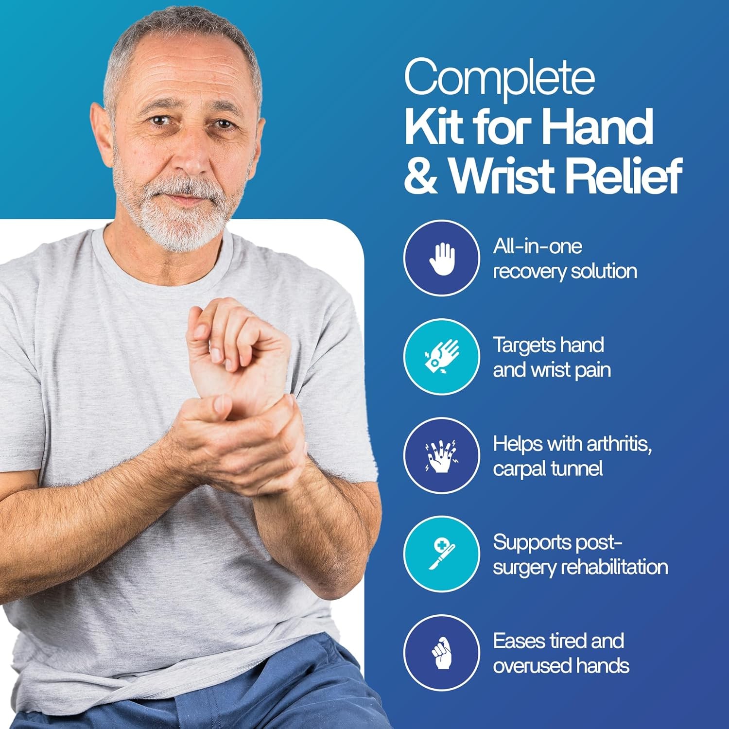 Hand Therapy Equipment for Rehabilitation and Recovery – Hand Therapy Kit with G