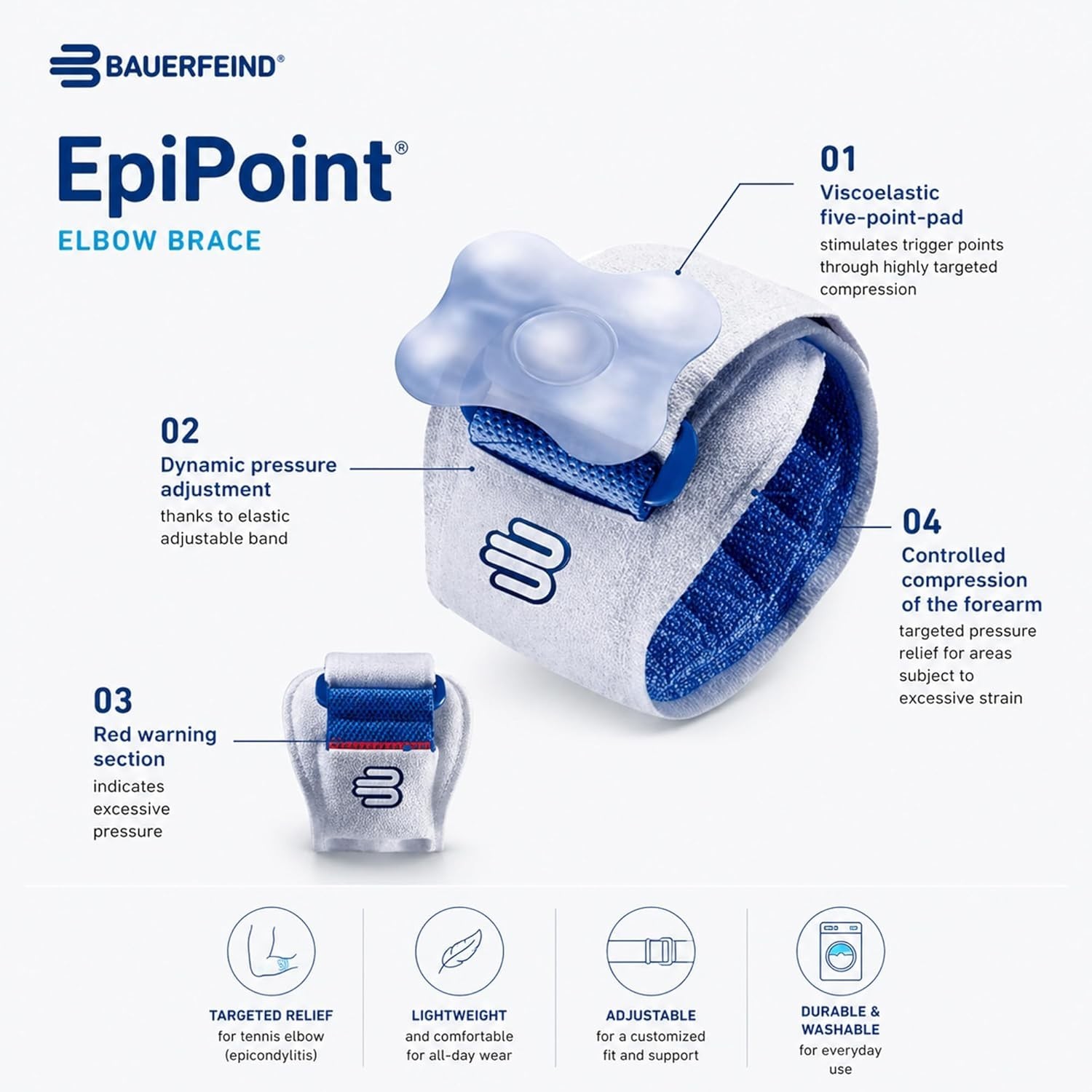 EpiPoint – Elbow Strap – Stabilizing Supports for Elbow Pain, Swelling and In…