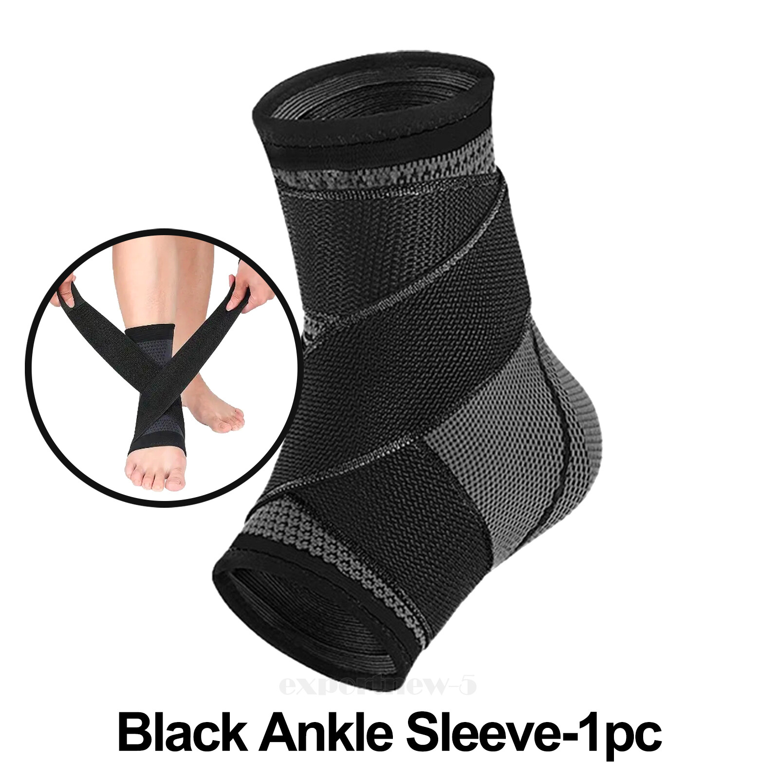 Copper Ankle Support Brace Stabilizer Compression Sleeve Socks Foot Pain Relief