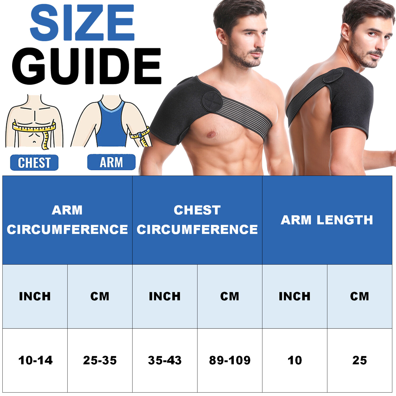 Adjustable Orthopedic Shoulder Brace Support Belt Wrap for Pain Relief Rehab