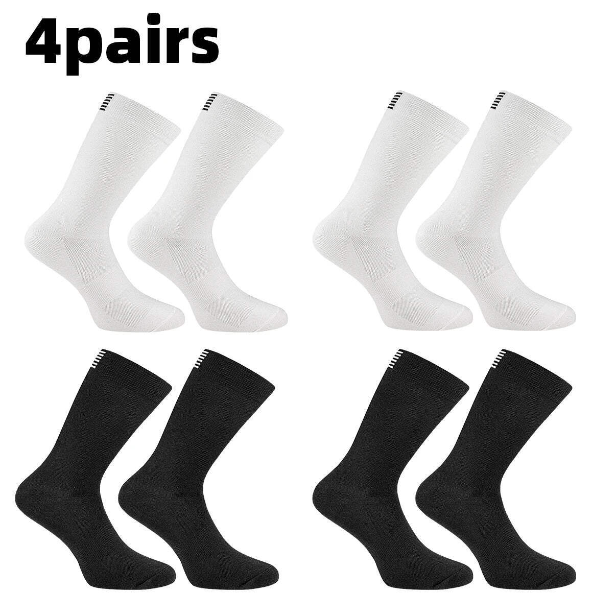4 Pairs of Men and Women’s Compression Sports Socks for Running, Cycling, Climbi