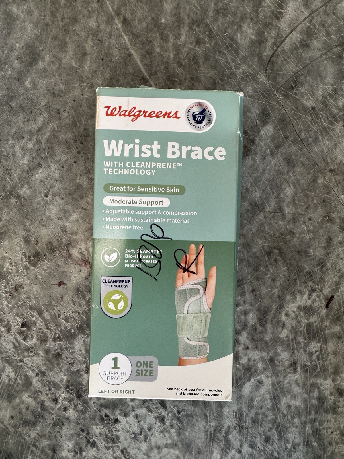 Walgreens Wrist Brace One Size Left Or Right Hand