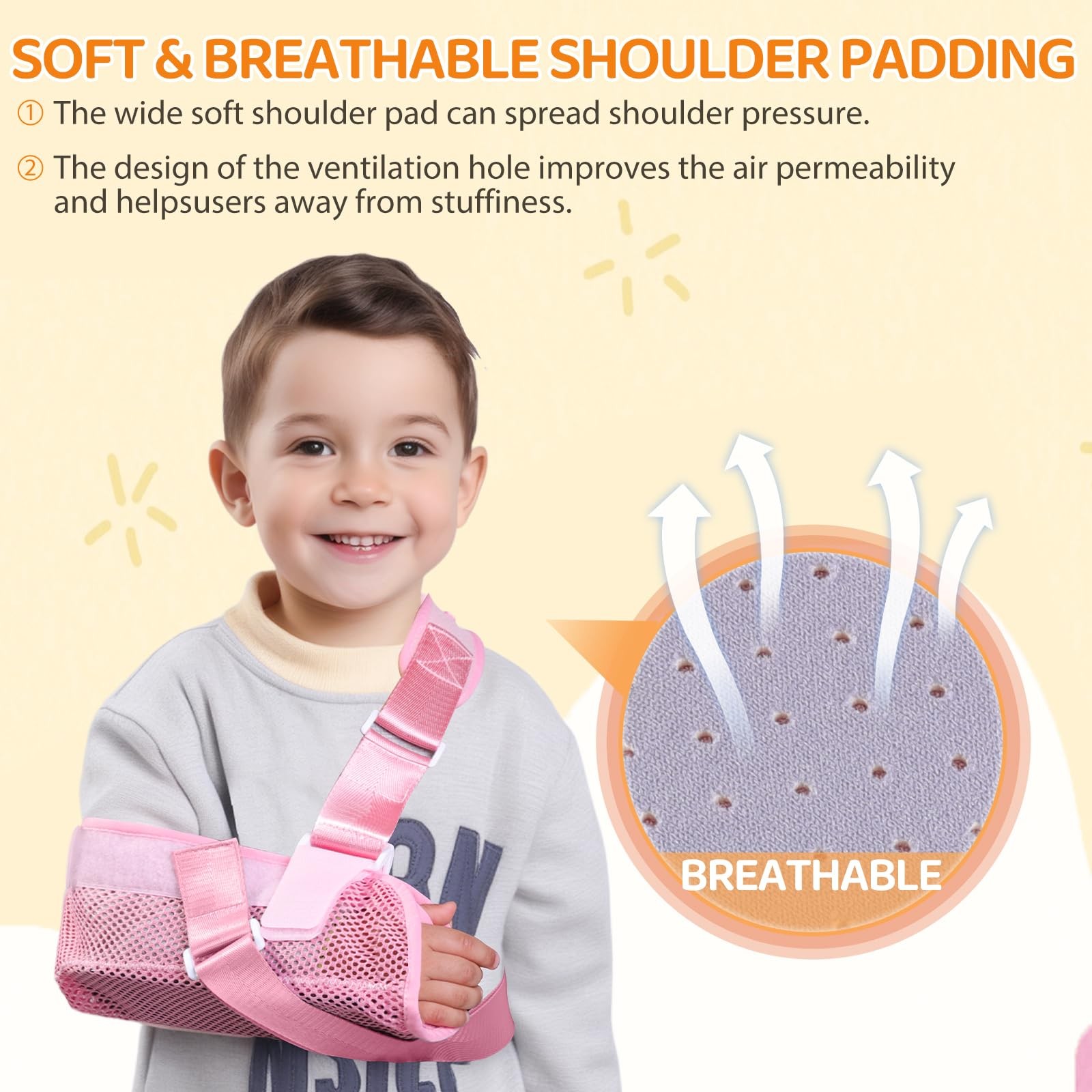 Arm Sling for Kids Arm Brace with Support Plate Arm Support Sling Shoulder Im…