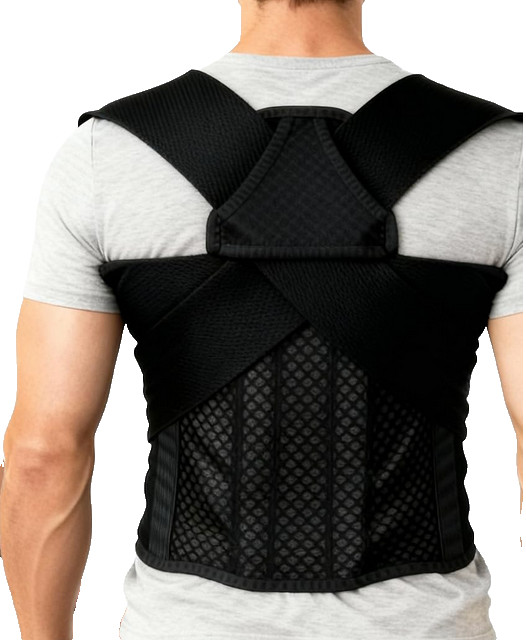 Back Posture Corrector Brace Back-Anchored Shoulder Support Unisex XS/S