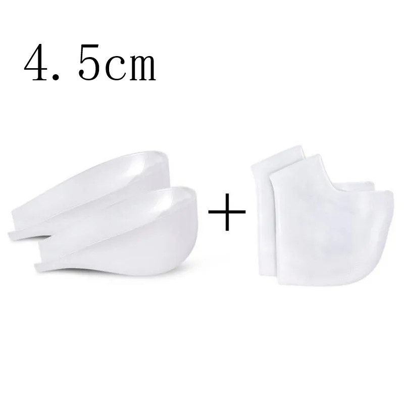 2 Pcs New Silicone Invisible Inner Height Insoles Lifting Increase Socks Outdoor