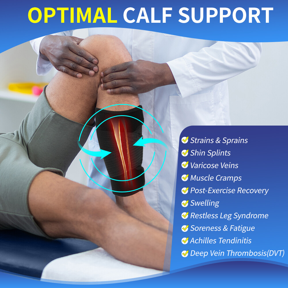 Compression Leg Brace Support Calf Shin Splint Running Sports Socks Pain Relief