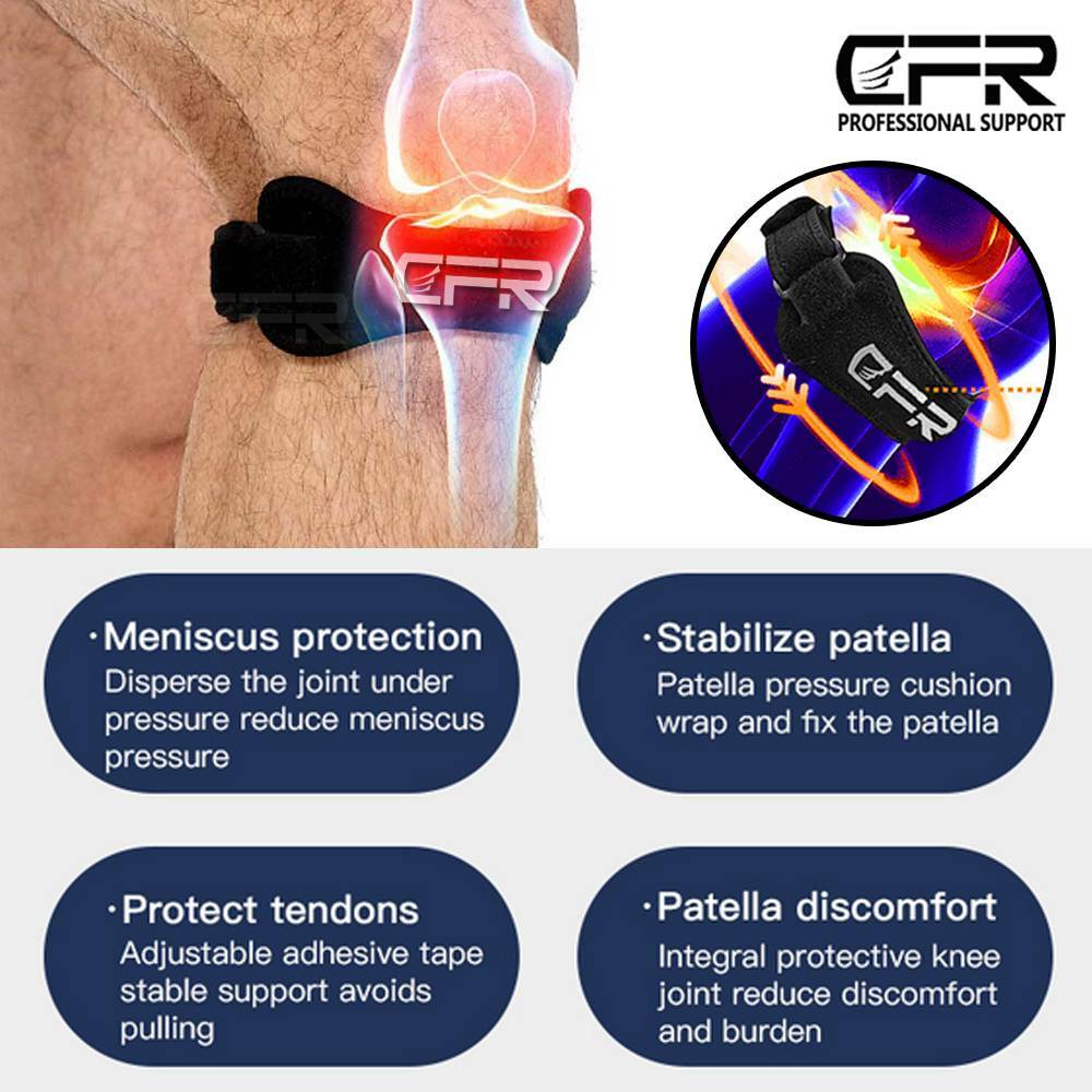 Knee Strap Compression Brace Support Patella Sport Joint Arthritis Stabilizer CF