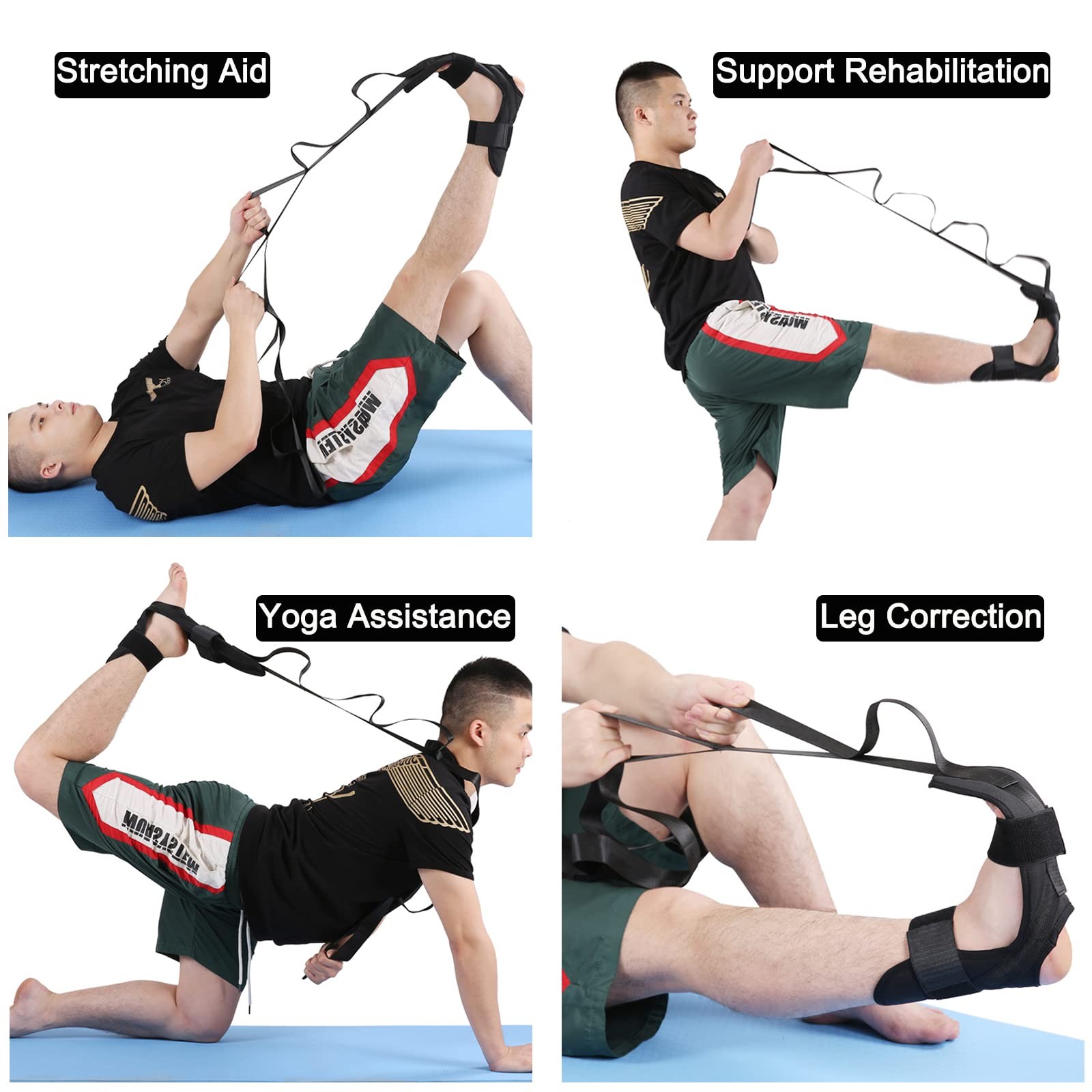 Autonomier Foot and Calf Stretcher, Leg Hamstring Black