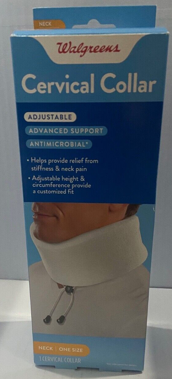 Walgreens Adjustable Cervical Collar, One Size Fits All with Package
