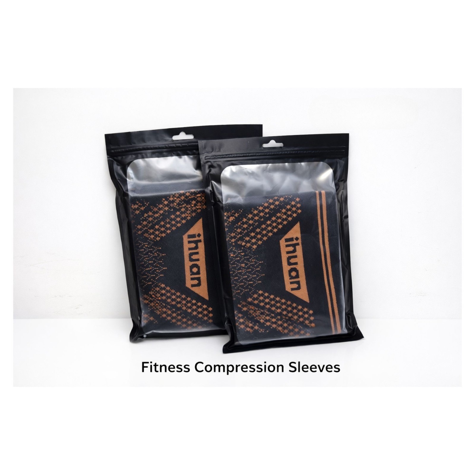 Knee Compression Sleeve Support Brace Pain Relief Running Gym Fitness (2-Pack)