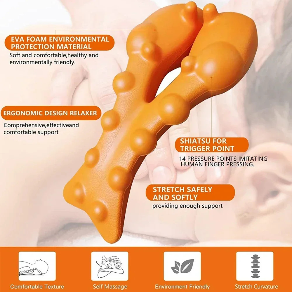 Neck and Shoulder Relaxer with Upper Back Massage Point, Cervical Traction