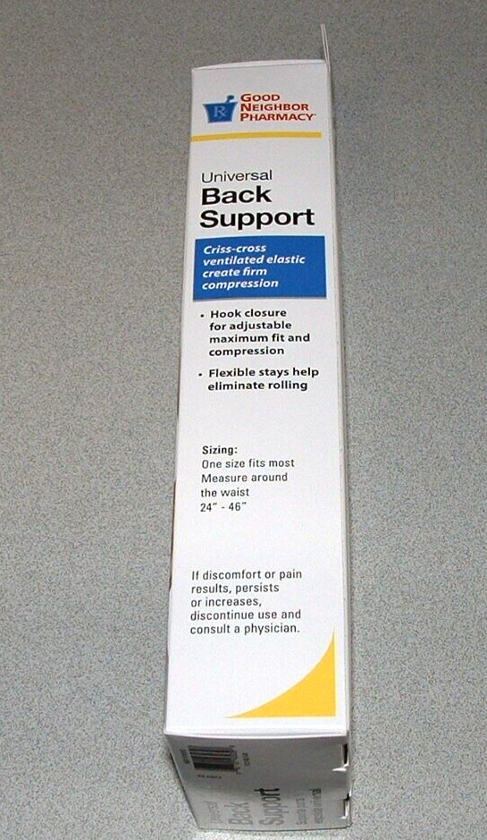 Universal Back Support brace band, One Size – 24″ to 46″ Good Neighbor Pharmacy