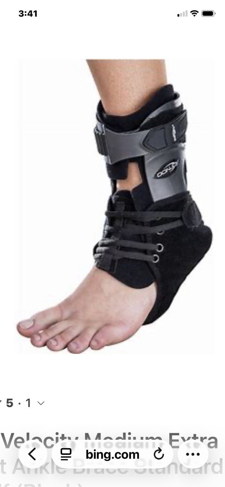 DonJoy Velocity Medium Ankle Brace Extra Support . Left STANDARD CALF. New. Med.