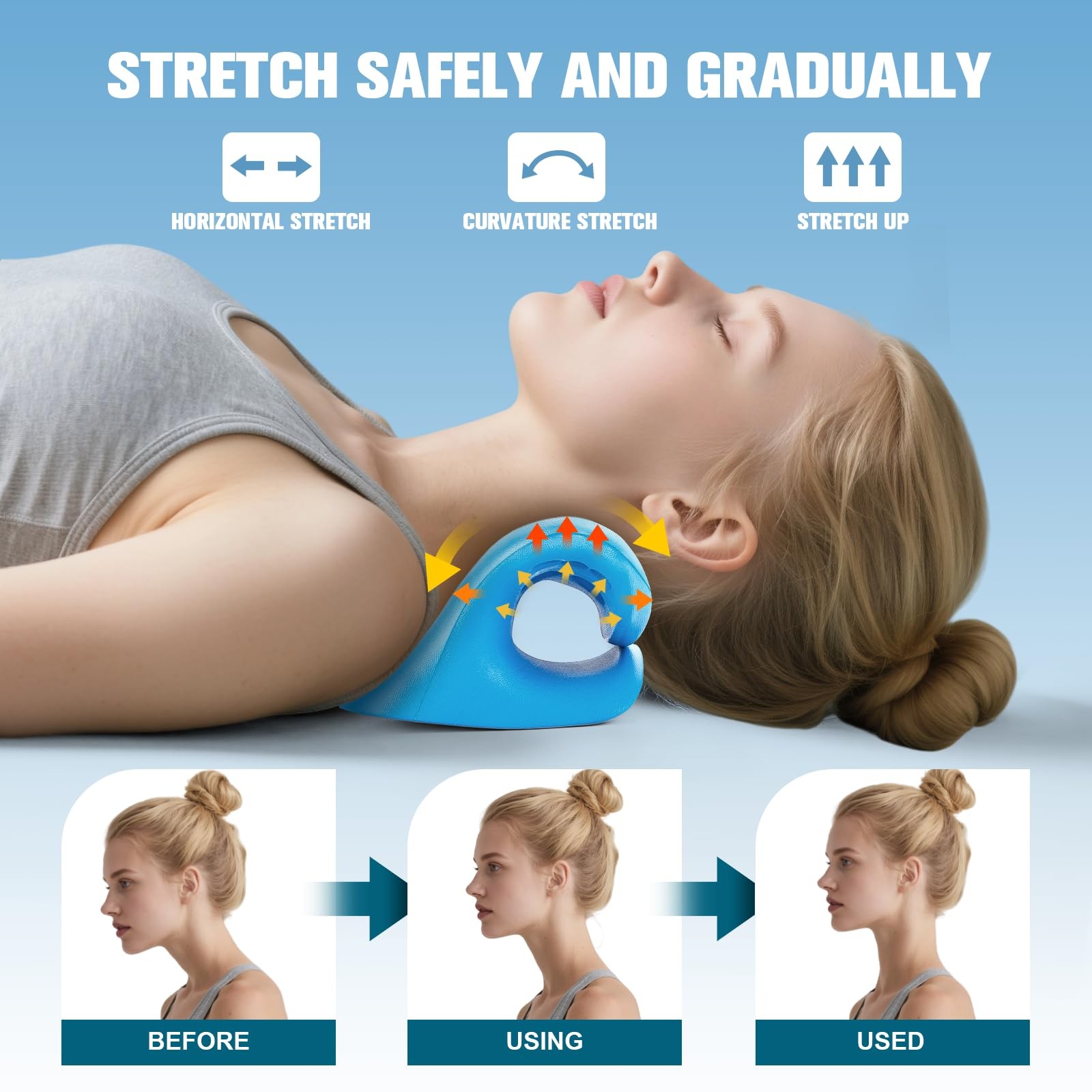Neck Stretcher and Cervical Traction Device, Relaxer for TMJ Pain and Shoulde…