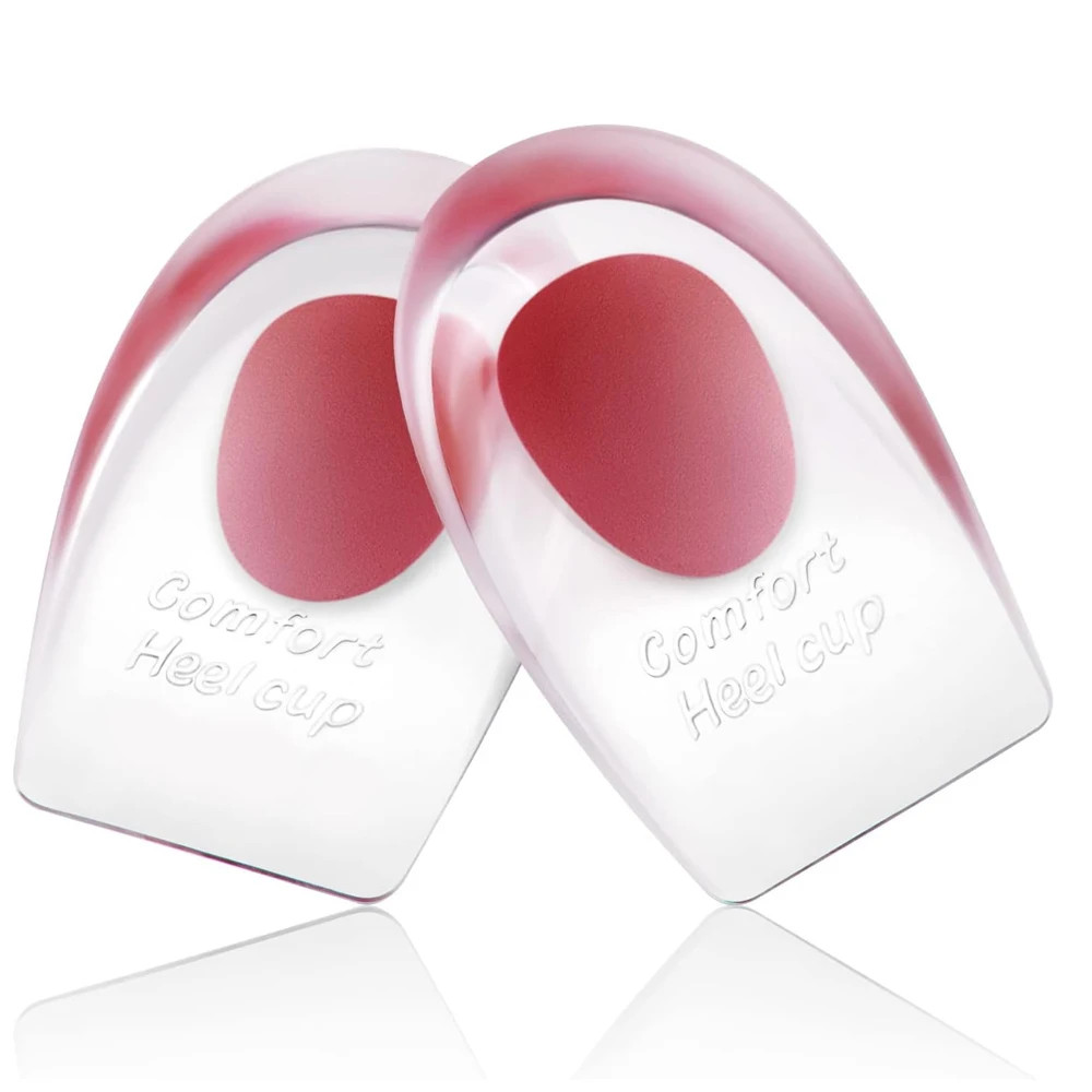 2/6Pcs Heel Cups for Achilles Tendonitis & Plantar Fasciitis Gel Shoe Inserts fo