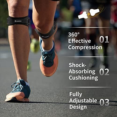CAMBIVO 2 Pack Knee Braces for Knee Pain, Patella Knee Support Strap, for Tendon