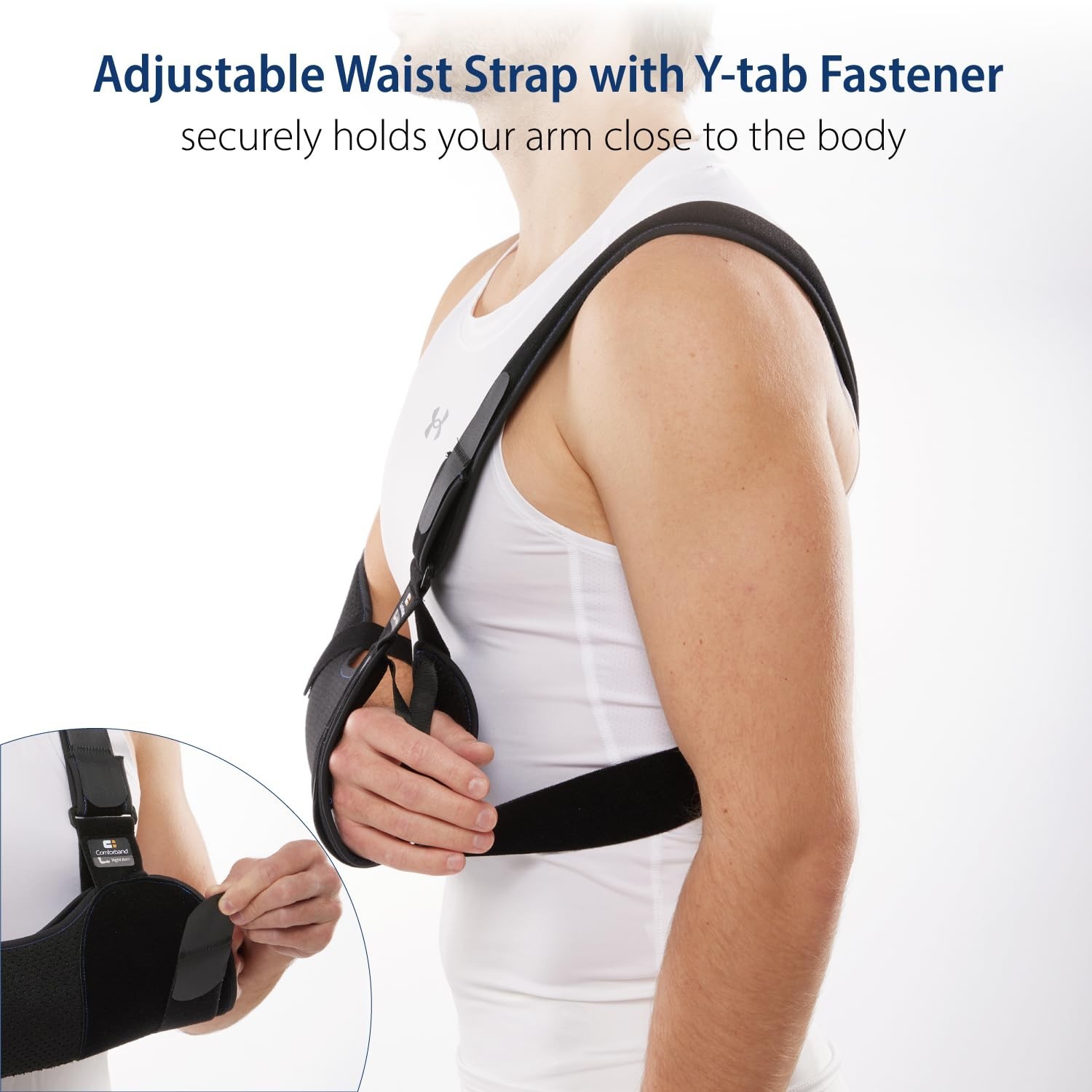 Pain Relief Shoulder Immobilizer Sling – Adjustable Medium Size for Recovery