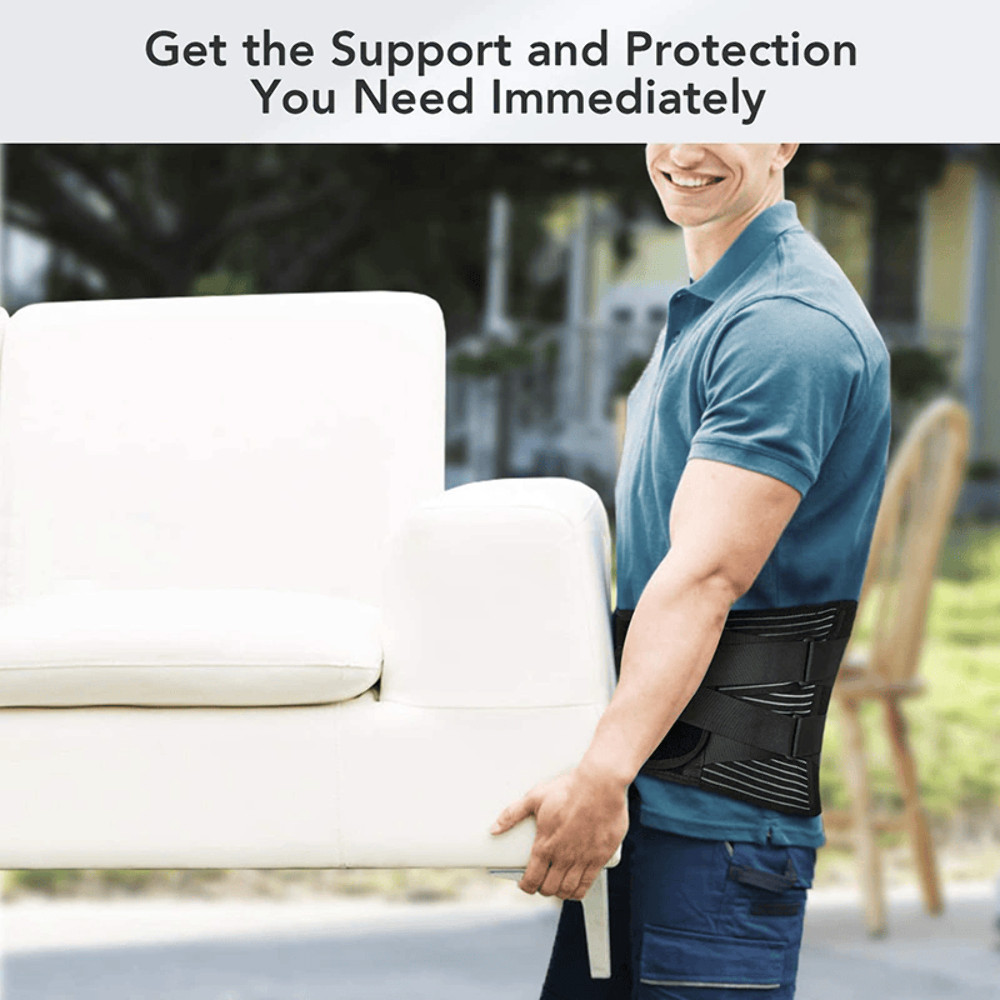 Adjustable Lower Back Support Brace Lumbar Pain Relief Waist Belt For Men Women