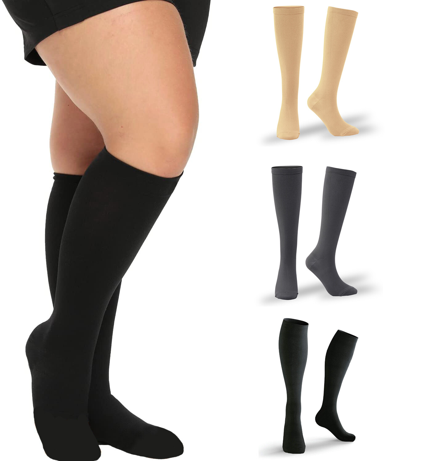 S-XXXL Medical Compression Socks for Varicose Veins, Edema, Swollen or Sore Legs