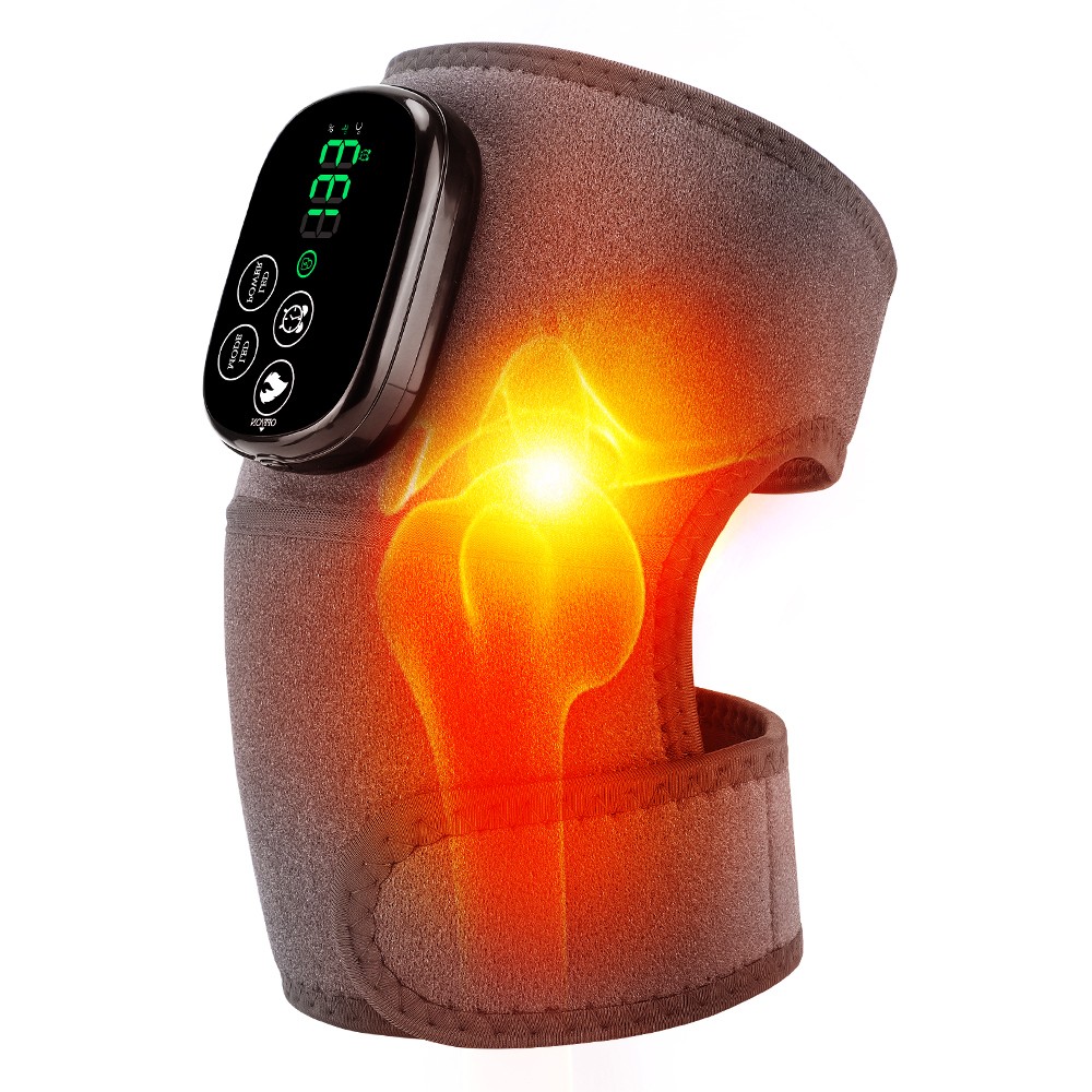 650nm&880nm Infrared Light Therapy Joint PainRelief Adjustable Heated Knee Brace