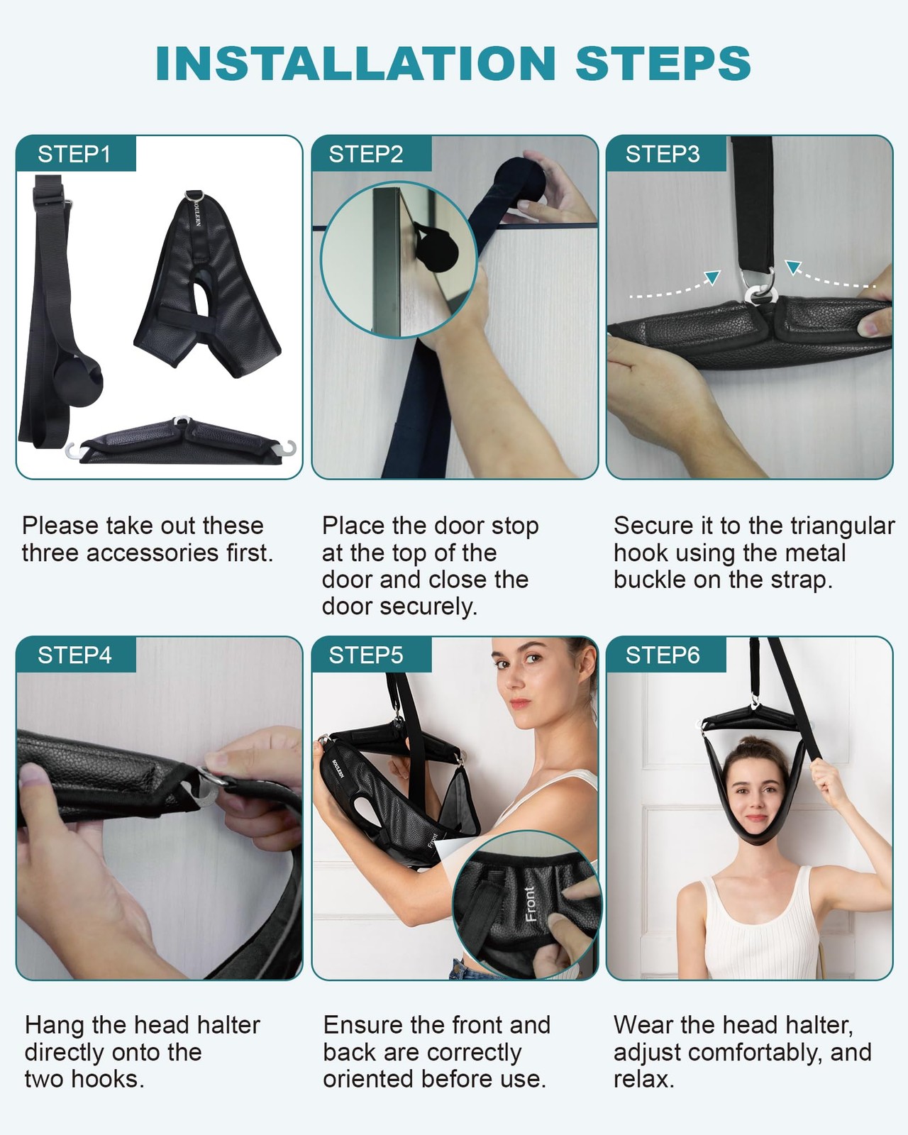 soulern Neck Stretcher Cervical Traction Device for Home Use Over The Door C…