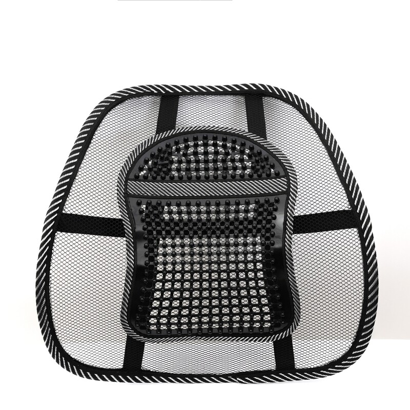 2Pack Car Seat Back Support Breathable Mesh Back Lumbar Cushion w/ Massage Beads
