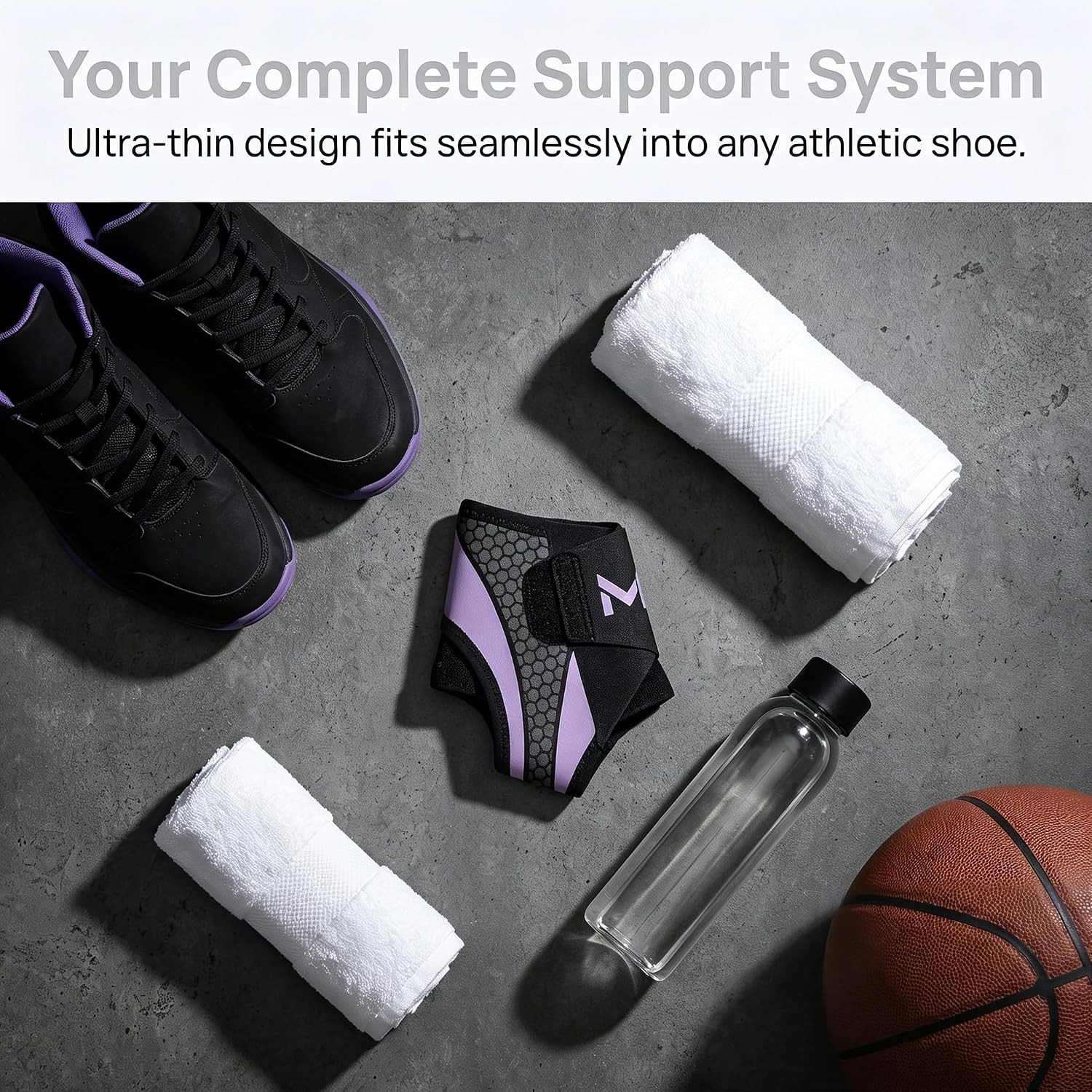 Ankle Brace 2 Pack, Adjustable Lace-Up Ankle Support with Stabilizing Straps,