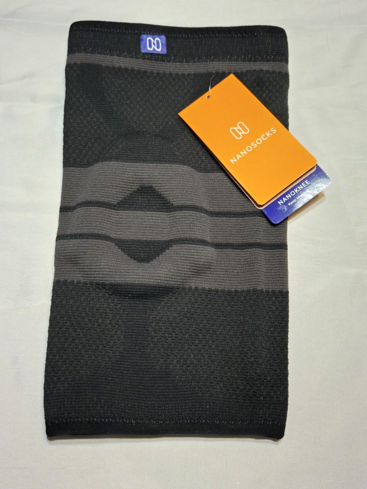 Nano Knee Brace Nanosocks Black Compression Sleeve Stretch NWT