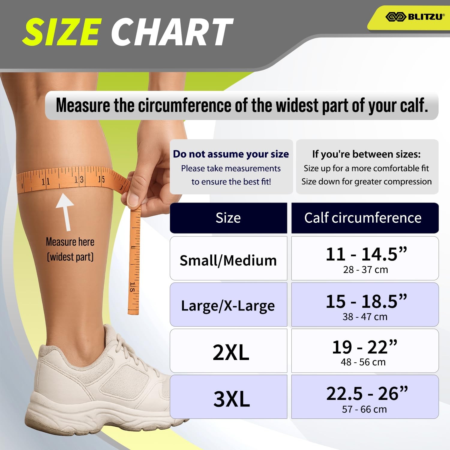BLITZU Calf Compression Sleeve for Men & Women Footless Compression Socks Suppor