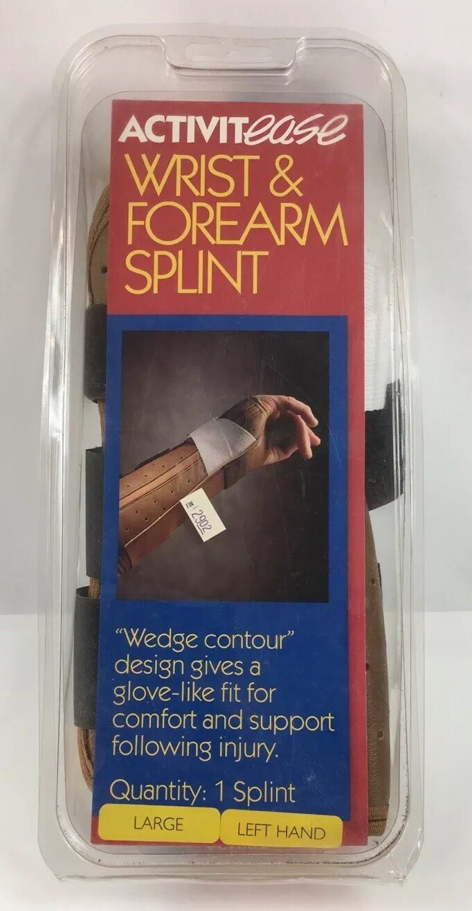 Wrist and Forearm Splint Support Large Left Hand Wedge Contour DeRoyal New