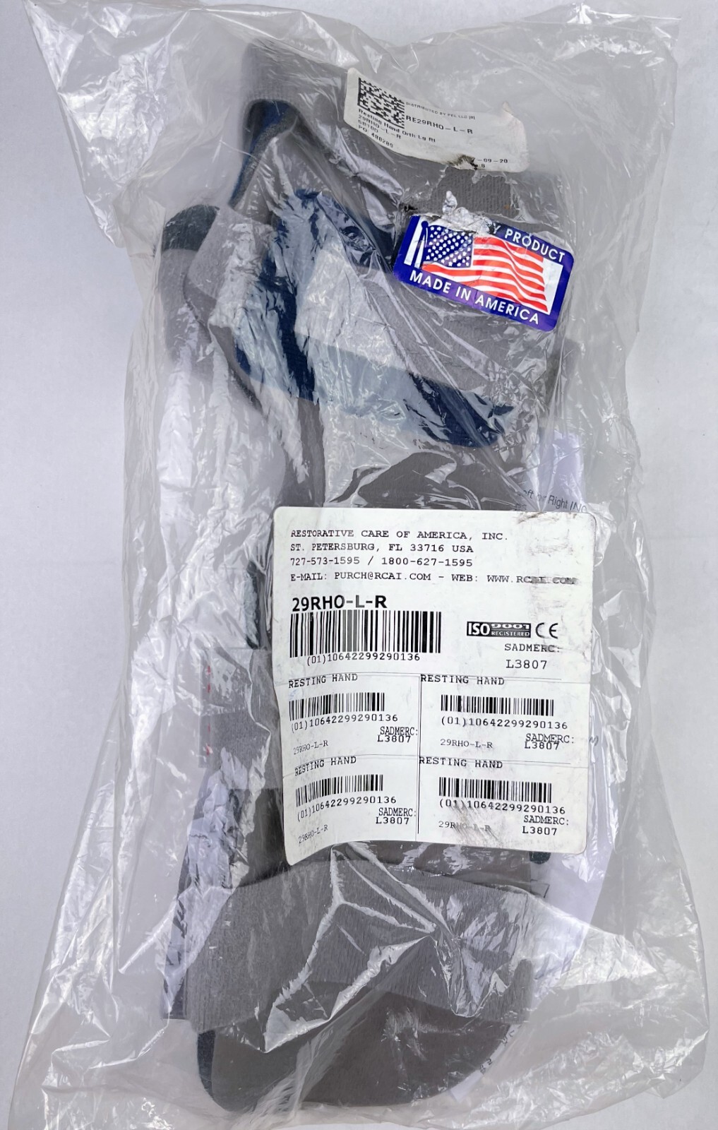 Restorative Care of America 29RHO-L-R Resting Hand Orthosis – Right Side, Large