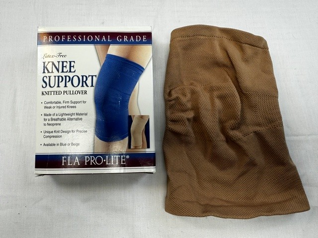 FLA Latex-Free Knee Support Knitted Pullover (Beige) 2X-Large