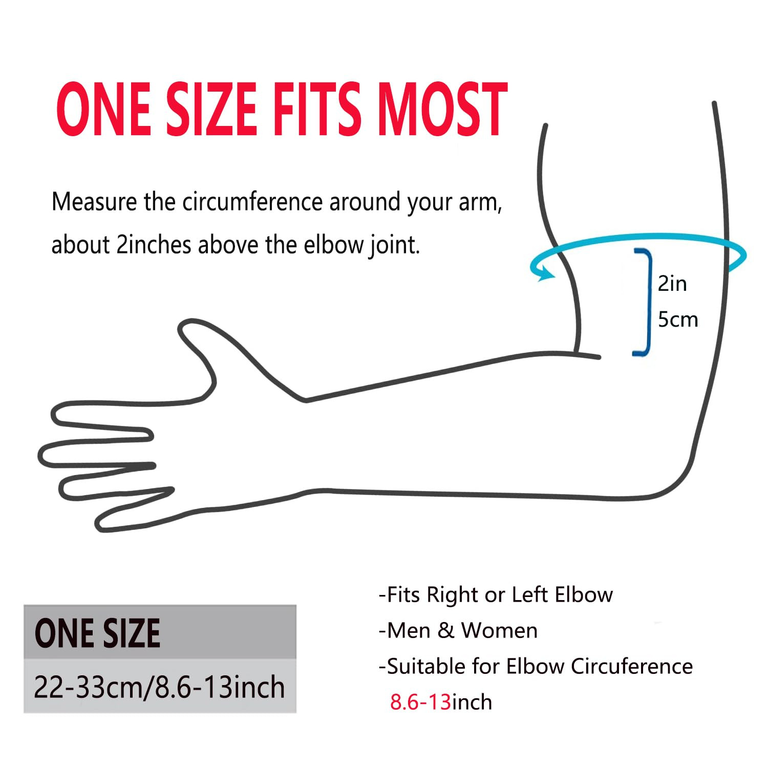 Adjustable Elbow Brace for Men & Women – Instant Pain Relief for Tennis Elbow…