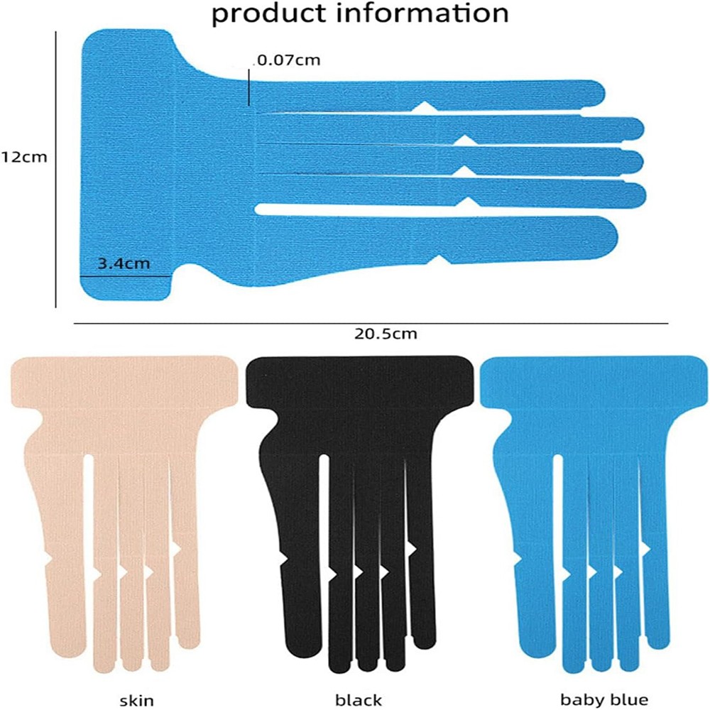 10Pcs Breathable Waterproof Kinesiology Recovery Tapes Finger Joint Support Tape