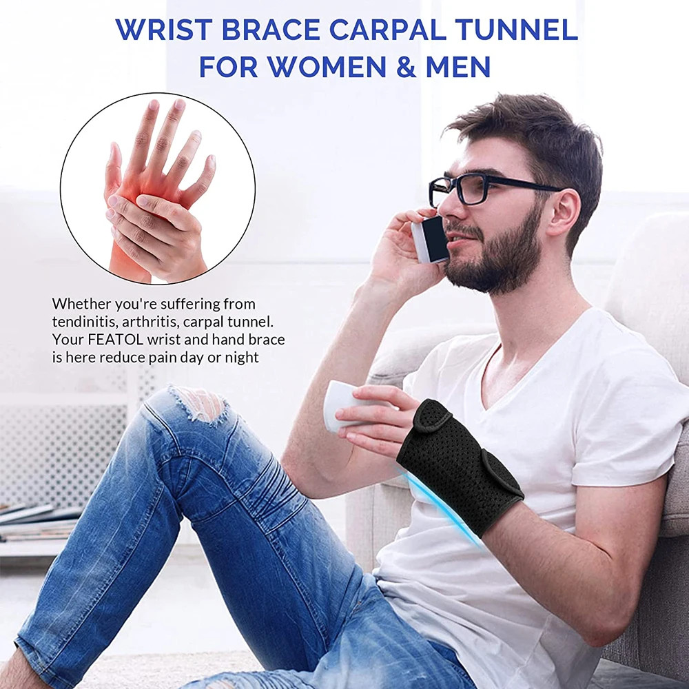 Adjustable Wrist Brace Tunnel Support Splint Hand Compression Night Wrap 1 Pc