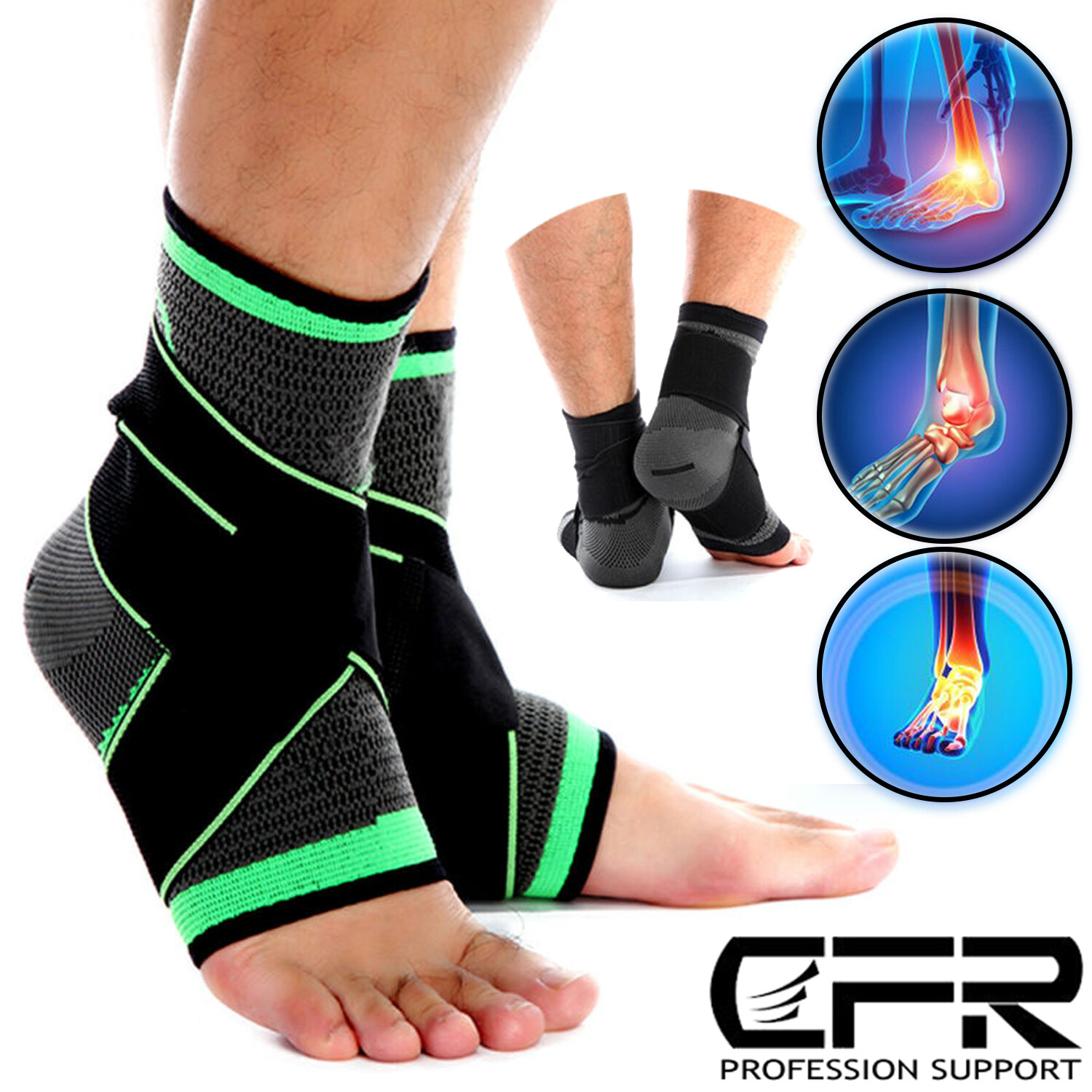 Ankle Braces Strap Sleeves Support 3D Weave Elastic Bandage Foot Protective Gear